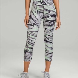 Lululemon Base‎ Pace High-Rise Crop 23" Size 14 Paint Glide Warp Multi